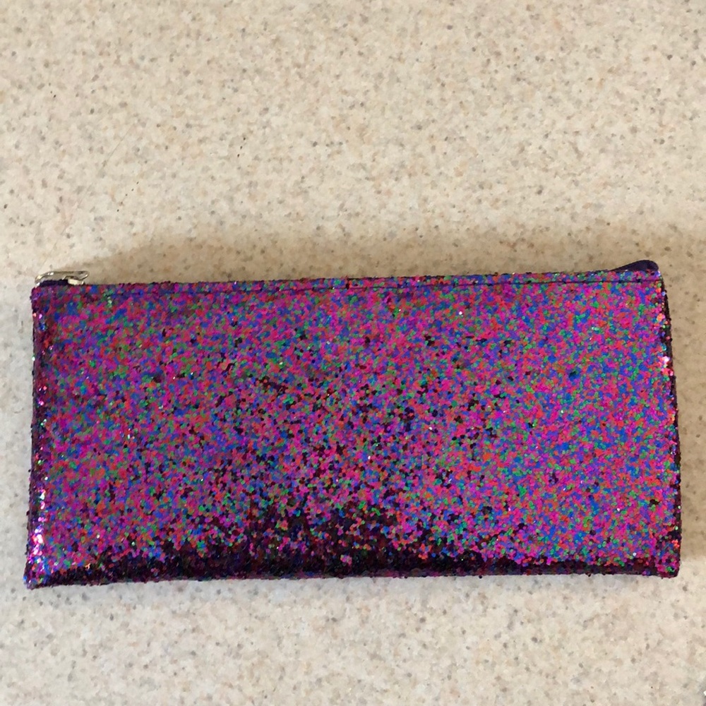 NWOT Glitter makeup bag